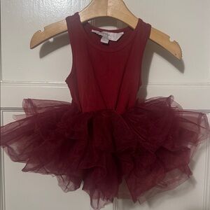 Children's Burgundy Tulle Tutu Dress Costume - Sleeveless Dance Outfit